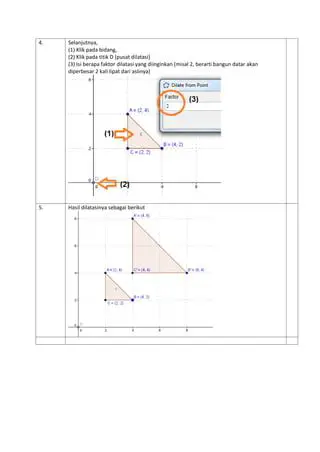 Koordinat Titik Sudut Hasil Dilatasinya