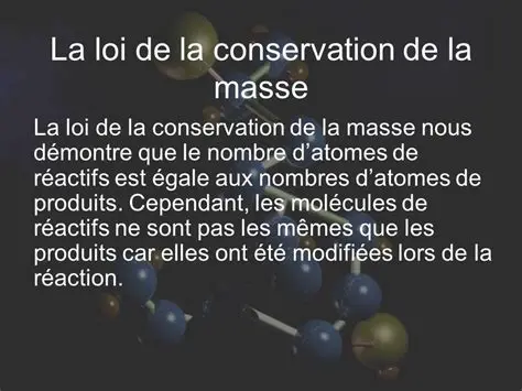 La loi de la conservation de la masse