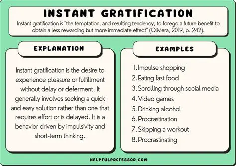 Lack of immediate gratification