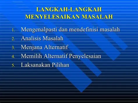 Langkah Penyelesaian Masalah Matematika