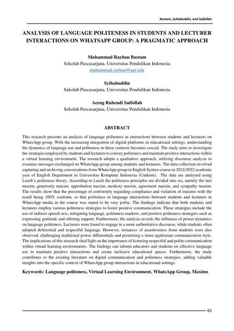 Language Politeness Analysis