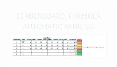 Leader Board and Ranking System