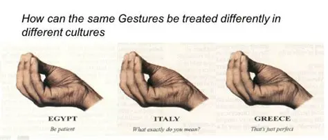 Learning about gestures used by other cultures