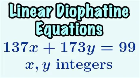 Linear Diophantine Equations