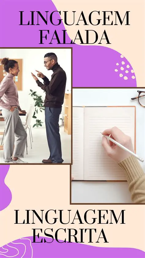 Linguagem escrita e falada somente