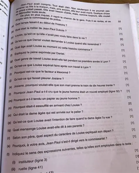 Lisez attentivement la question