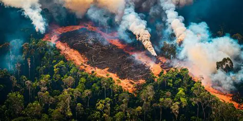 Local Effects of Burning Rainforests