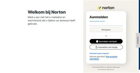 Log in to your Norton account