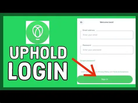 Log in to your Uphold account