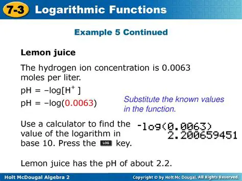 Logarithmic Representation of Hydrogen Ion Concentration