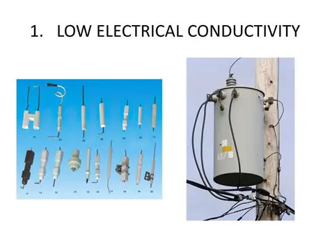 Low electrical conductivity
