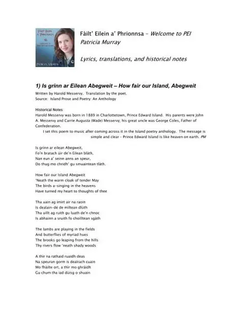 Lyrics and Historical Notes