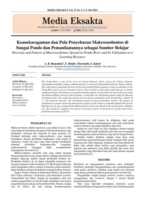 Macrozoobentos diversity data
