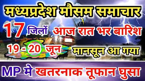मध्य प्रदेश में बारिश का मौसम: ताज़ा अपडेट और पूर्वानुमान