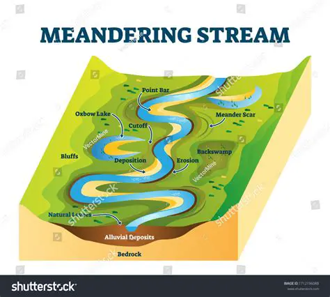 Main current of water at a meander
