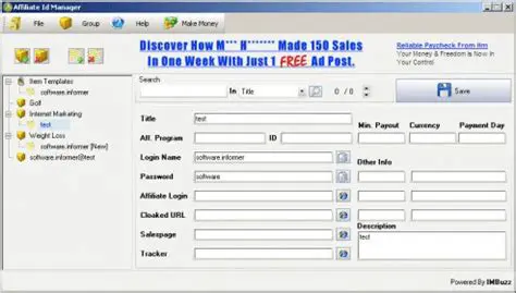 Main Features of Affiliate ID Manager