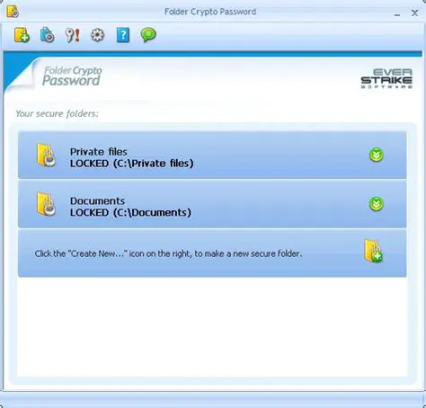Main Features of Folder Crypto Password
