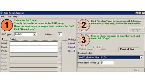 Main Features of RAID Reconstructor