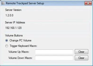 Main Features of Remote Trackpad Server