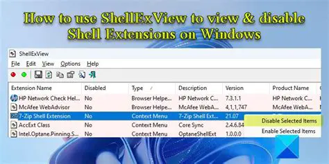 Main Features of Shell Extensions