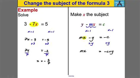 Making Variables the Subject of Formulas