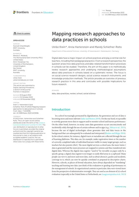 Mapping Research Subject Results