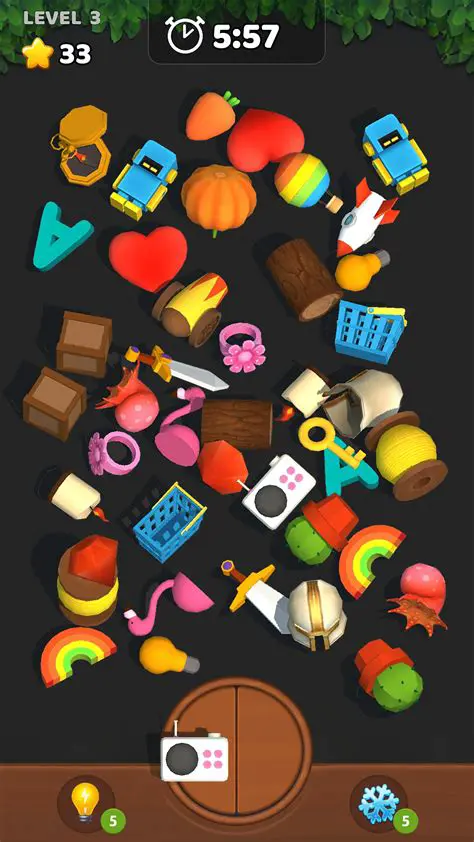 Match 3 and Hidden Object Levels