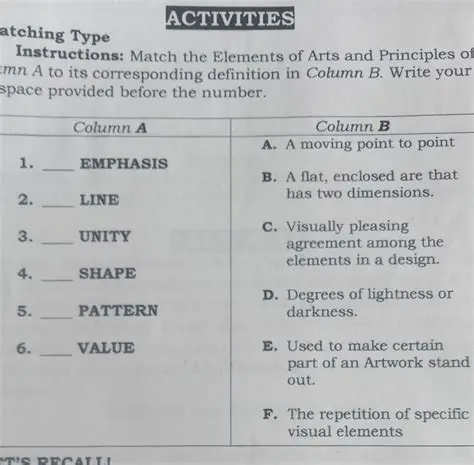 Match Column A to Column B