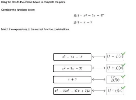 Matching Expressions to Function Combinations