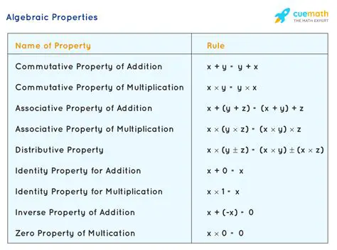 Mathematical Properties and Rules