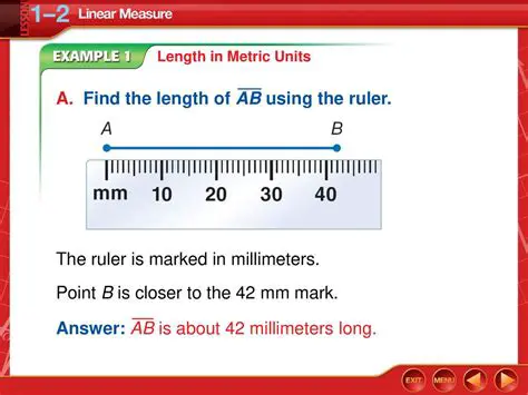 Measure and mark the length of AB
