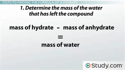 Measure the mass of the hydrate