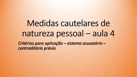 Medidas cautelares de natureza processual