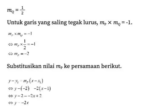 Mencari Apakah Garis Berpotongan atau Tegak Lurus