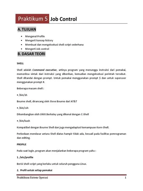 Mengenal Perintah Job Control