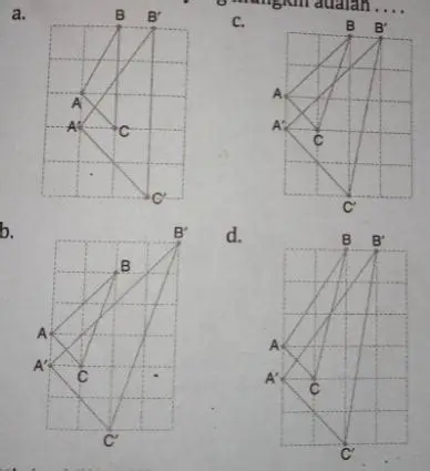 Menggambar Segitiga ABC dan Bayangannya