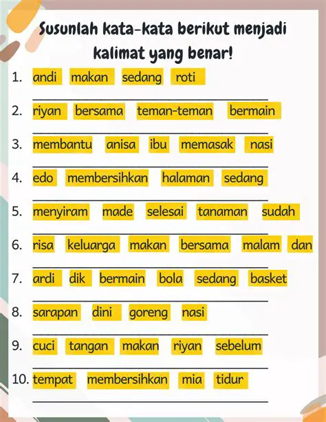 Menggunakan kata benda dalam kalimat