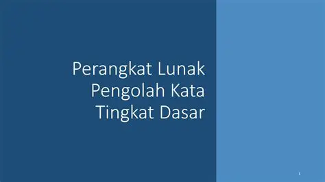 Menggunakan perangkat lunak pengolah kata