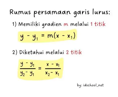 Menggunakan Persamaan Garis Umum