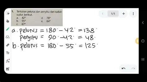 Menghitung Besar Penyiku dan Pelurus dalam Geometri