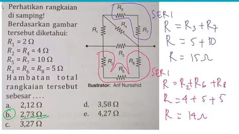 Menghitung Hambatan Total pada Komponen Hambatan Paralel