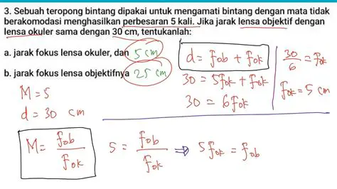 Menghitung Jarak Antara Lensa Okuler dengan Lensa Objektif