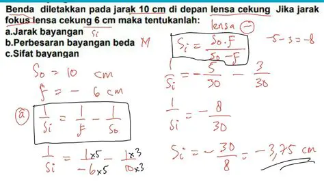 Menghitung Jarak Bayangan dengan Rumus