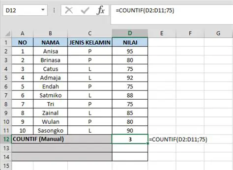 Menghitung Jumlah Nilai Data