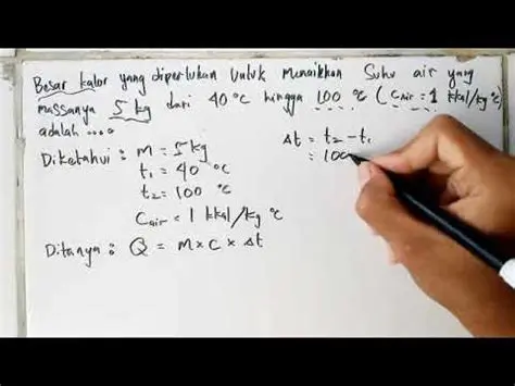 Menghitung Kalor yang Dibutuhkan untuk Meningkatkan Suhu Es