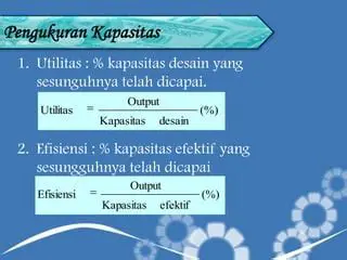 Menghitung Kapasitas Mesin dalam Satu Jam