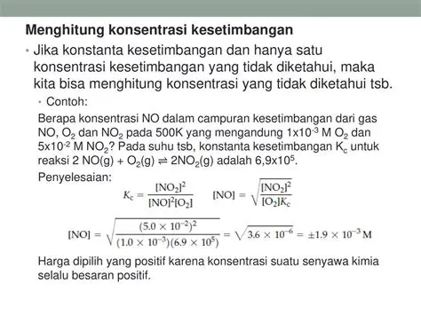 Menghitung Konsentrasi Kesetimbangan