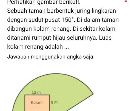 Menghitung Luas Sekitar Kolam Renang