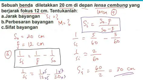Menghitung Perbesaran Bayangan