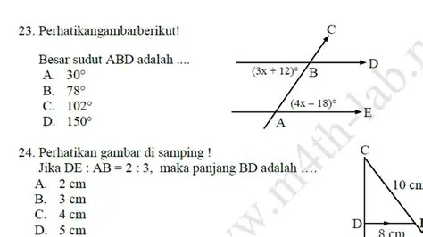 Menghitung Sudut Berseberangan Dalam